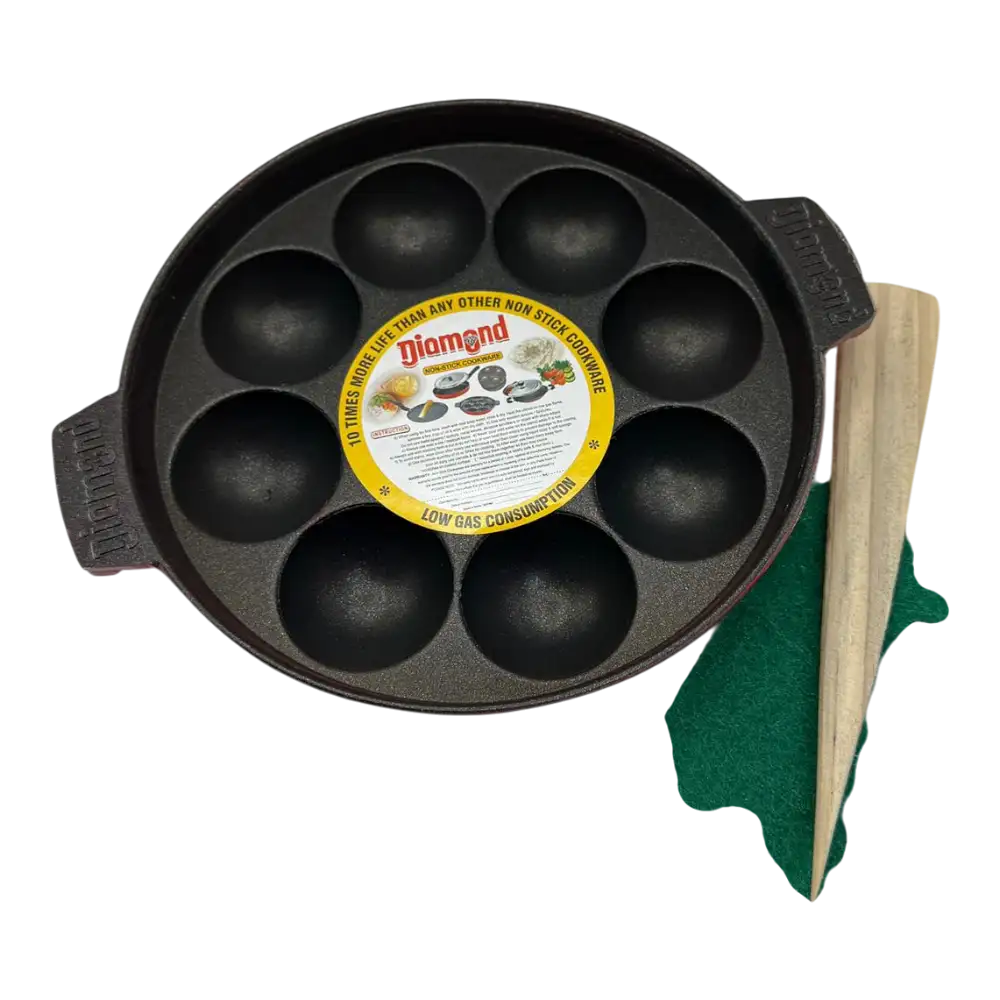 Diamond Non-Stick Kuzhi Paniyaram 9 Scoops