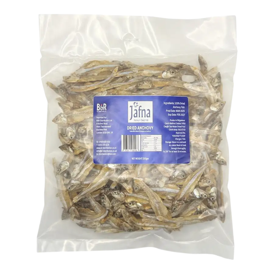 Jaffna Dried Anchovy Head-On 200g