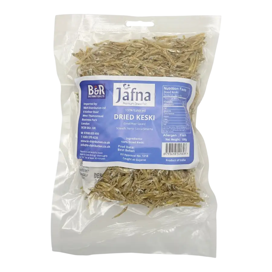 Jaffna Dried Keski (Small River Sprats) 100g
