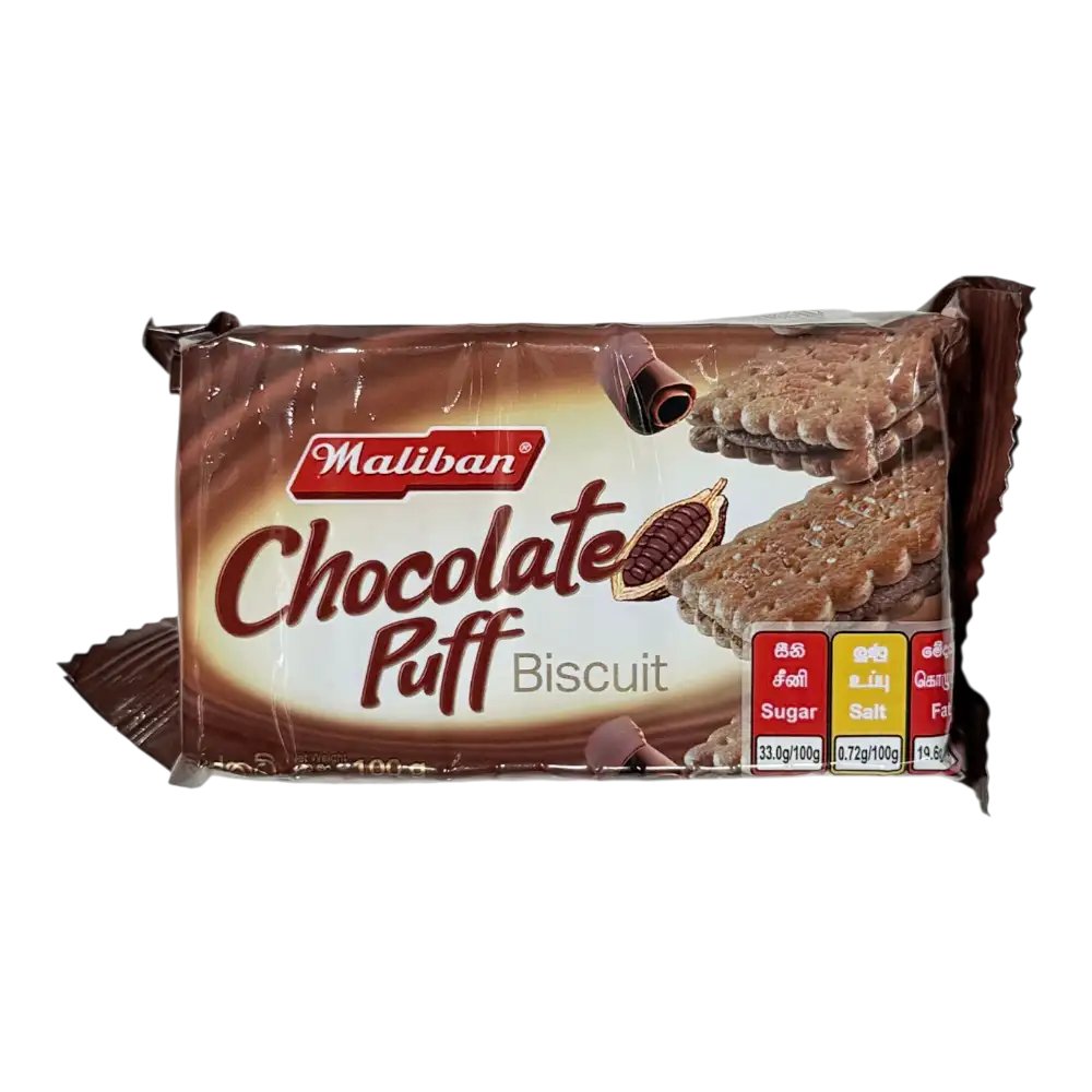 Maliban Chocolate Puff Biscuit - 100G