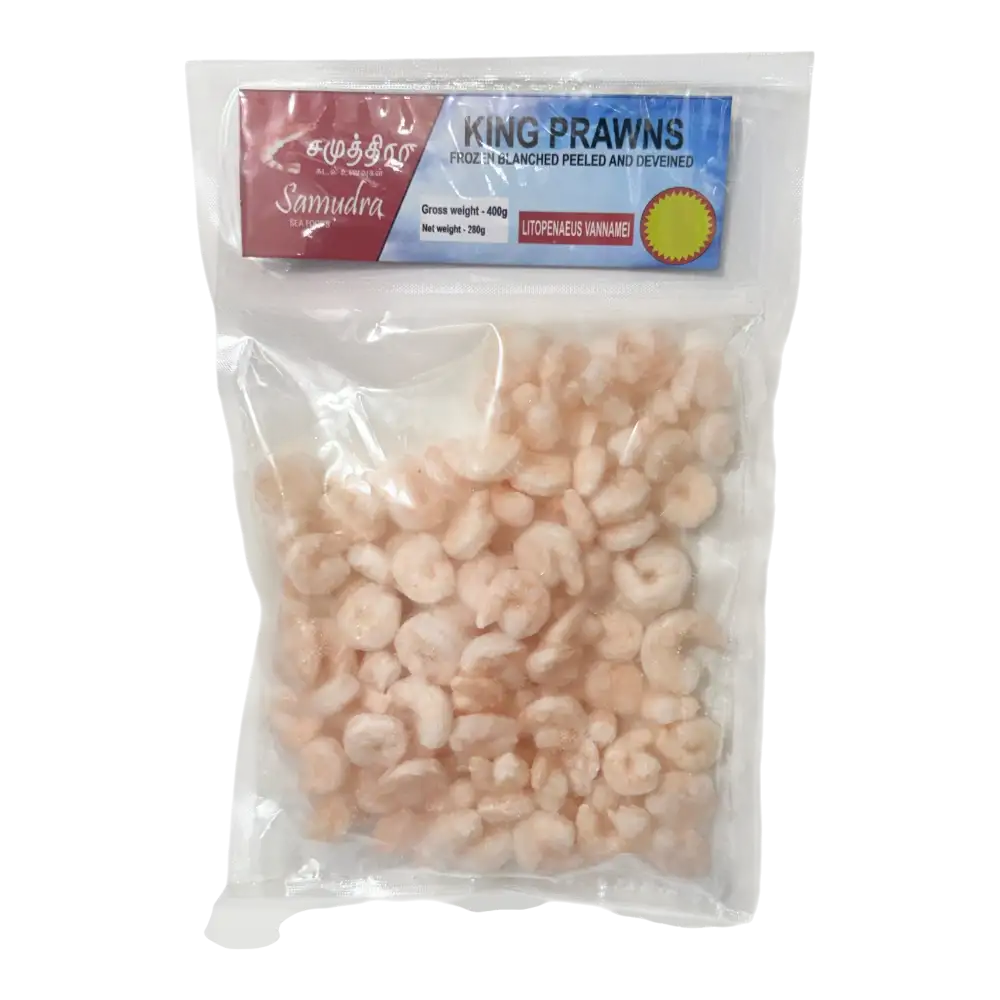 Samudra King Prawns Blanched (Half Cooked Peeled and Deveined) 400g
